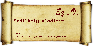 Székely Vladimir névjegykártya