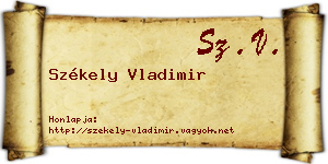 Székely Vladimir névjegykártya
