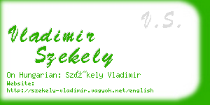 vladimir szekely business card